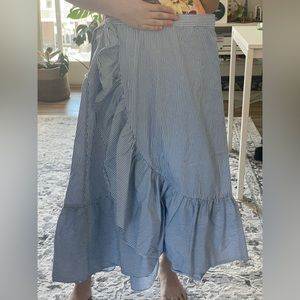 J. CREW striped midi skirt